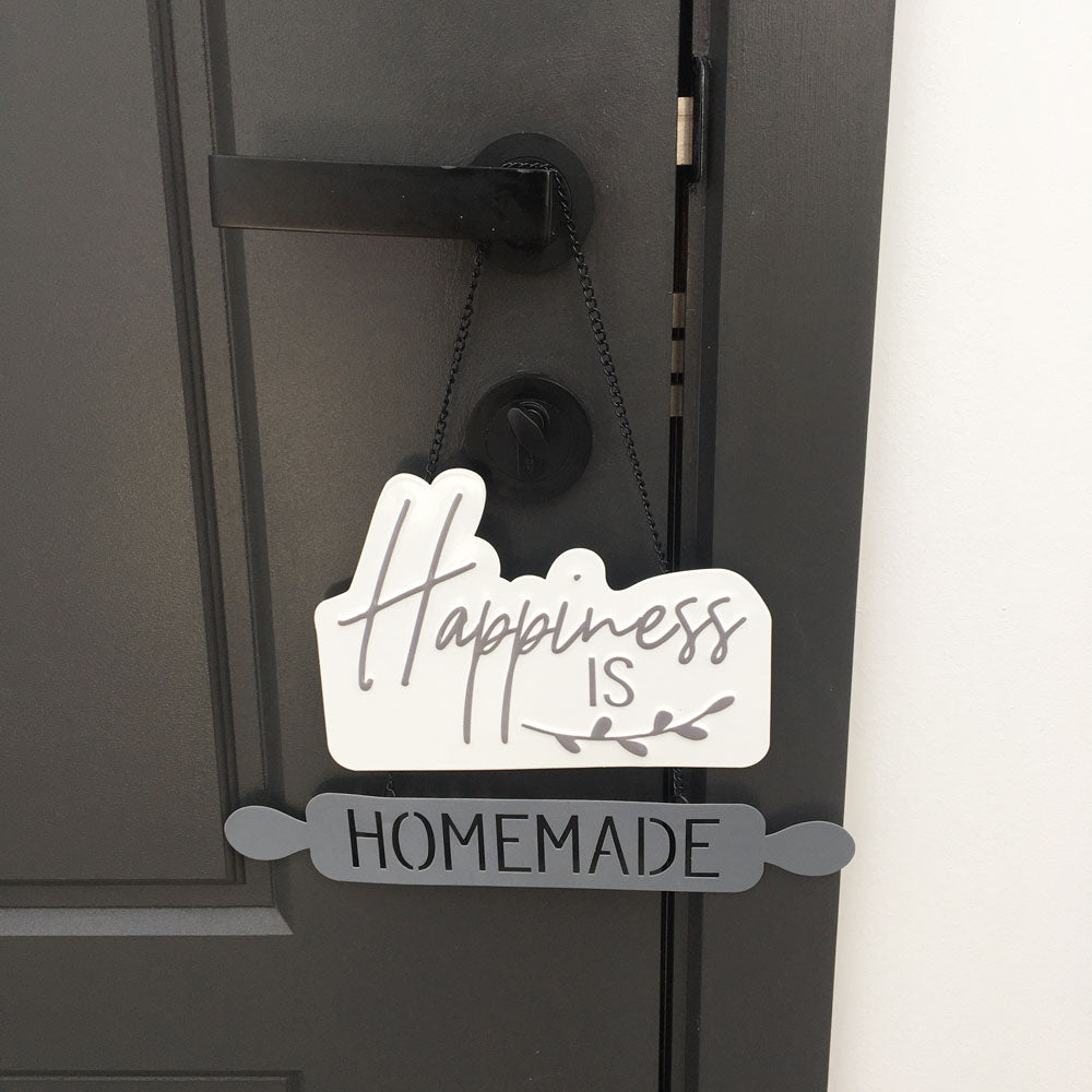 Metal Decorative Wall Sign - Happiness is Homemade