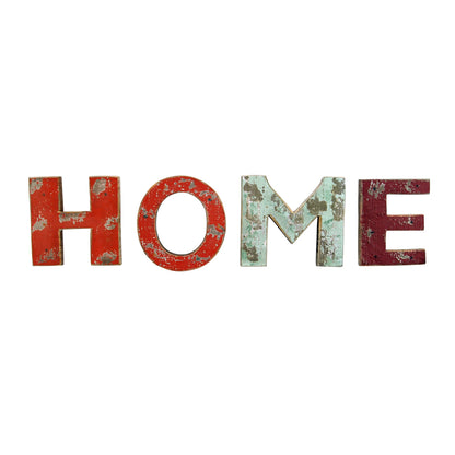 Distressed Wooden Home Wall Word Sign