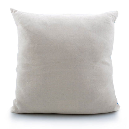 Canvas & Polyester Appliqued Cushions - Set of 2