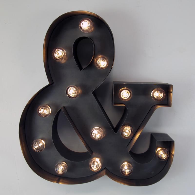 LED Marquee "&" Wall Sign