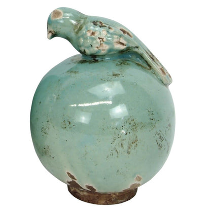 Small Stoneware Finial with Bird