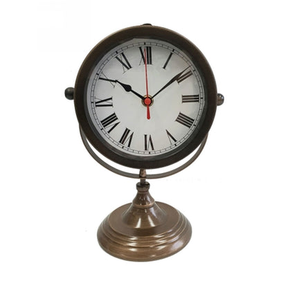 Metal Vintage Industrial Style Spotlight Mantle Clock