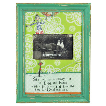 4"x 6" Wooden Photo Frame with Saying - Unicycle